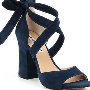 Karl Lagerfeld Blue Heels Elegant Design.     Worn only one for 2 hours!